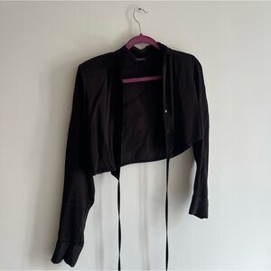 Medium Zara long sleeve tie top